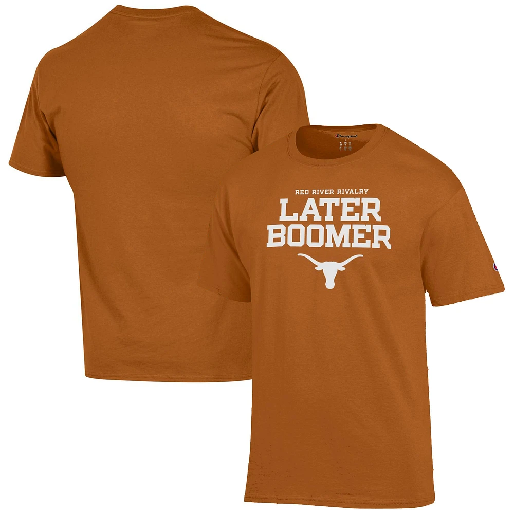 Men's Champion Texas Orange Longhorns Red River Rivalry Slogan T-Shirt