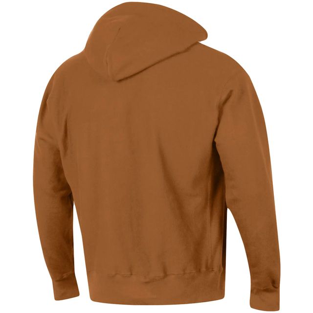 Champion Texas Orange Longhorns Team Arch Reverse Weave Pull à capuche pour hommes