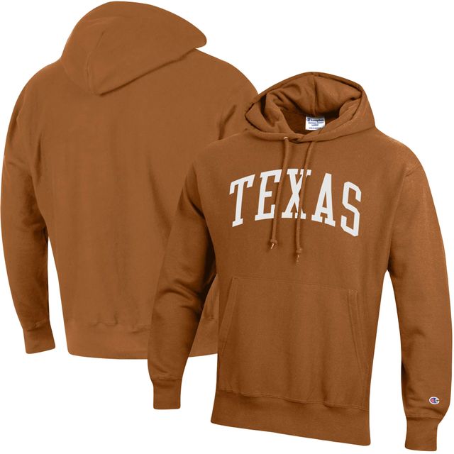 Champion Texas Orange Longhorns Team Arch Reverse Weave Pull à capuche pour hommes