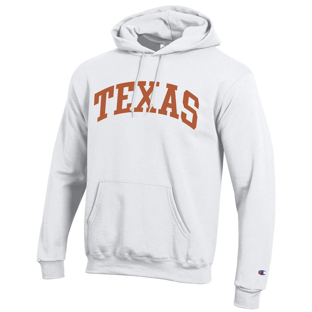 Sweat à capuche en polaire Champion White Texas Longhorns Basic Arch pour homme