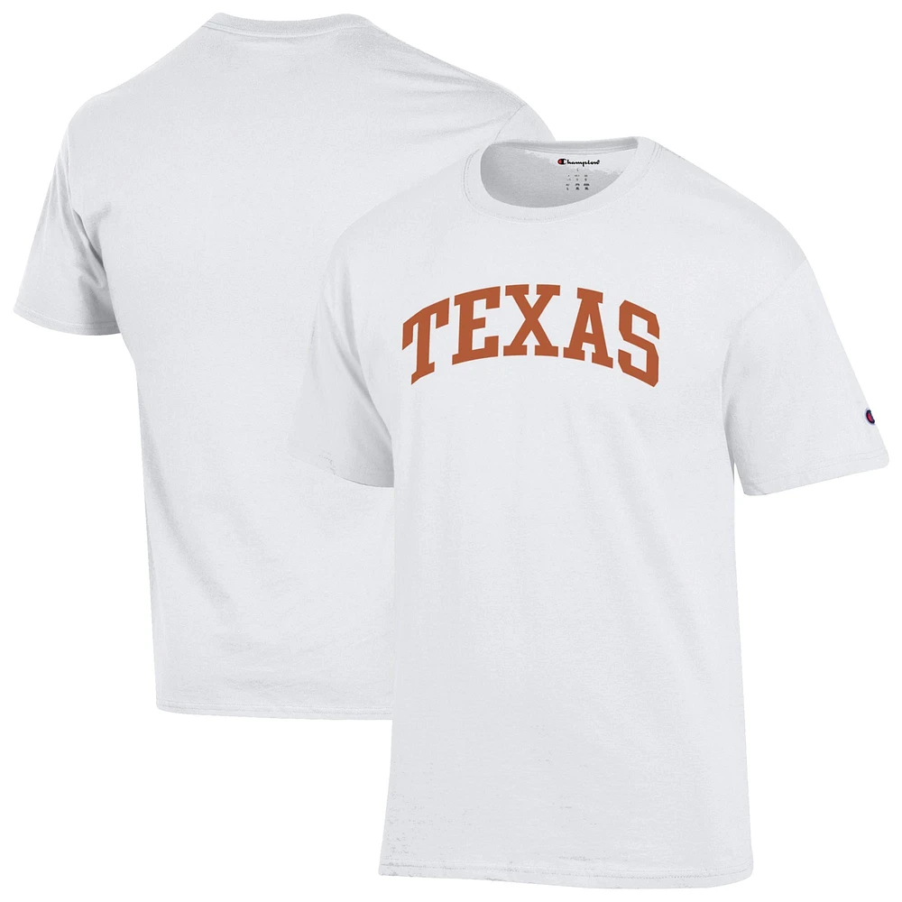 Men's Champion White Texas Longhorns Basic Arch T-Shirt