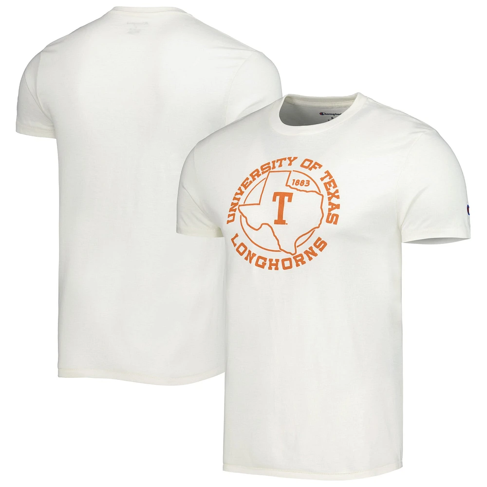 Men's Champion White Texas Longhorns Vault State Tri-Blend T-Shirt