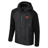 Men's Colosseum  Black Texas Longhorns Block The Sun Full-Zip Hoodie Jacket