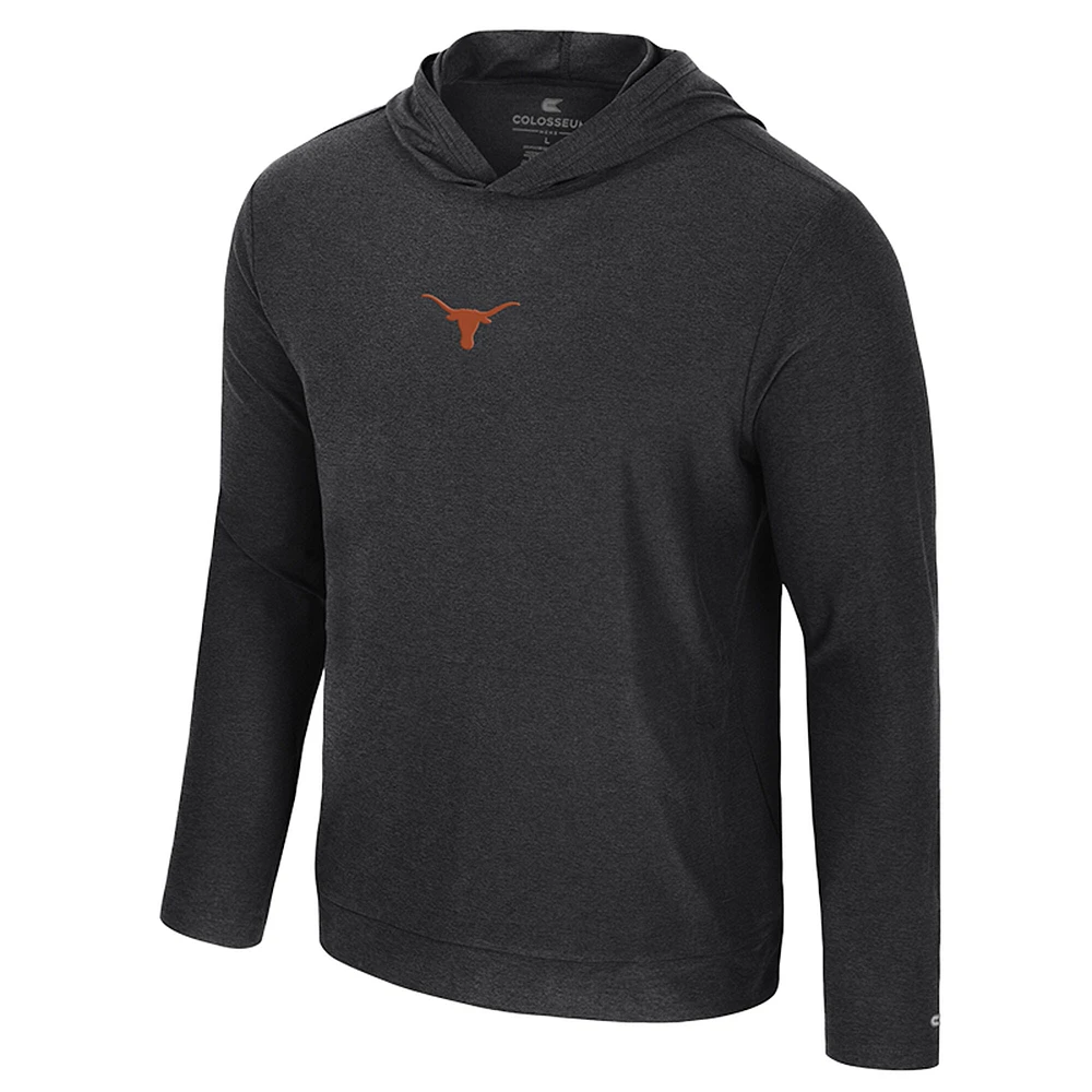 Men's Colosseum Black Texas Longhorns Long Sleeve T-Shirt Hoodie