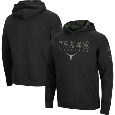 Texas Longhorns Colosseum OHT Big & Tall Raglan Pullover Hoodie - Black