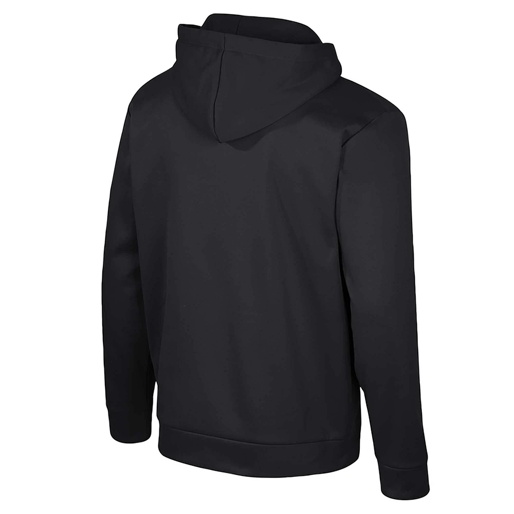 Men's Colosseum  Black Texas Longhorns Quarter-Zip Hoodie
