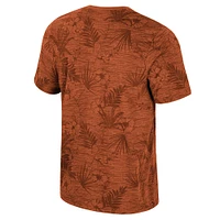 T-shirt à imprimé floral orange brûlé Texas Longhorns pour homme Colosseum