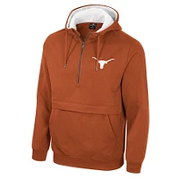 Sweat à capuche demi-zip Colosseum Burnt Orange Texas Longhorns pour homme