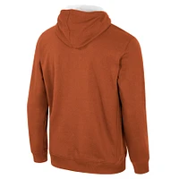 Sweat à capuche demi-zip Colosseum Burnt Orange Texas Longhorns pour homme