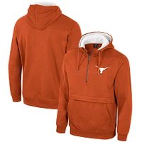 Sweat à capuche demi-zip Colosseum Burnt Orange Texas Longhorns pour homme