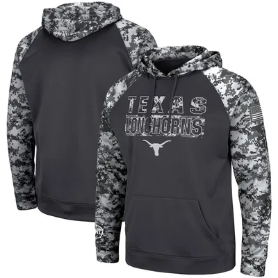 Texas Longhorns Colosseum OHT Military Appreciation Digital Camo Pullover Hoodie - Charcoal