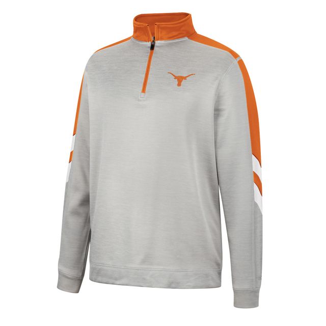 Veste à quart de zip en polaire Texas Longhorns Bushwood gris Colosseum/orange pour hommes