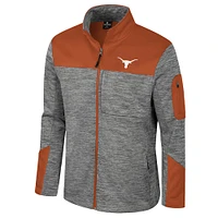 Men's Colosseum  Gray/Texas Orange Texas Longhorns Guard Full-Zip Jacket