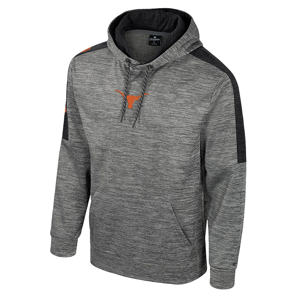 Men's Colosseum Heather Gray Texas Longhorns Dozer Pullover Hoodie