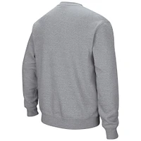 Men's Colosseum Heathered Gray Texas Longhorns Arch & Logo Pullover Sweatshirt