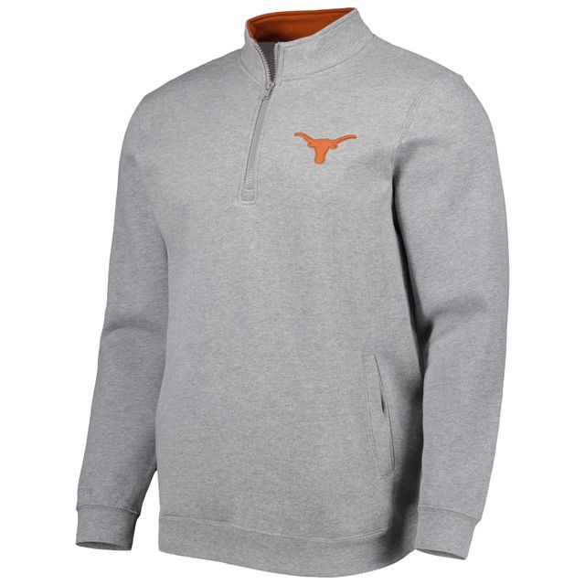 Sweat Colosseum gris chiné Texas Longhorns Tortugas à quart de zip pour homme