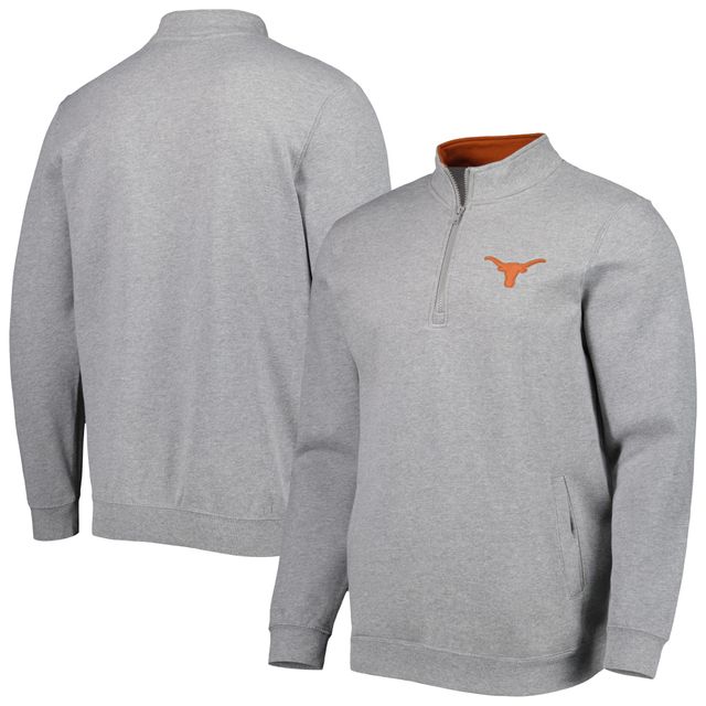 Sweat Colosseum gris chiné Texas Longhorns Tortugas à quart de zip pour homme