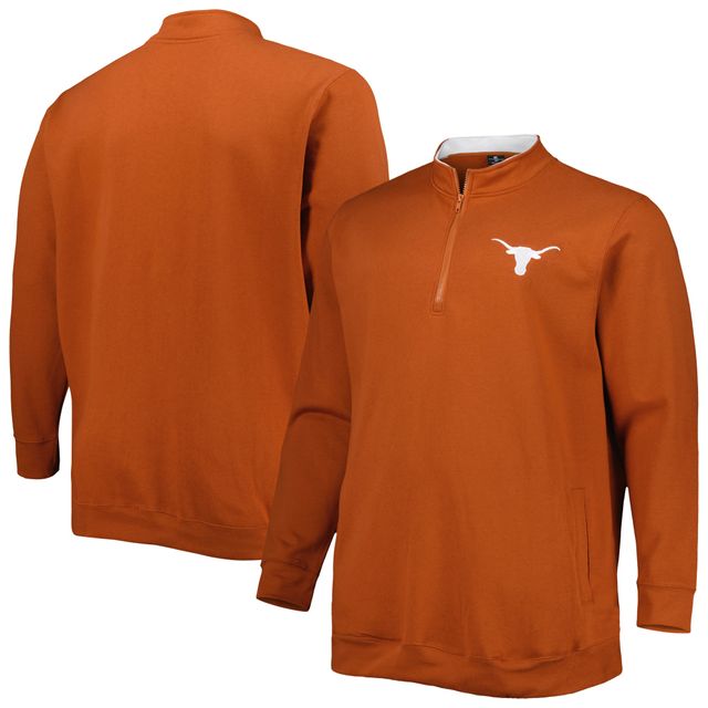 Sweat-shirt Colosseum Texas Orange Longhorns Big & Tall Tortugas pour hommes avec logo quart de zip