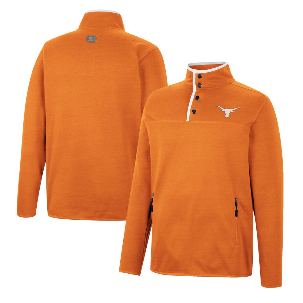 Men's Colosseum Texas Orange Longhorns Rebound Quarter-Snap Jacket