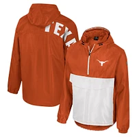 Veste anorak à demi-zip Colosseum pour homme, orange brûlé, Texas Longhorns Reloaded