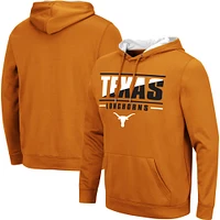 Men's Colosseum Texas Orange Longhorns Slash Stack 2.0 Pullover Hoodie