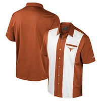 Men's Colosseum Texas Orange Longhorns Strike Bowling Button-Up Shirt
