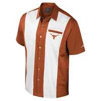 Men's Colosseum Texas Orange Longhorns Strike Bowling Button-Up Shirt
