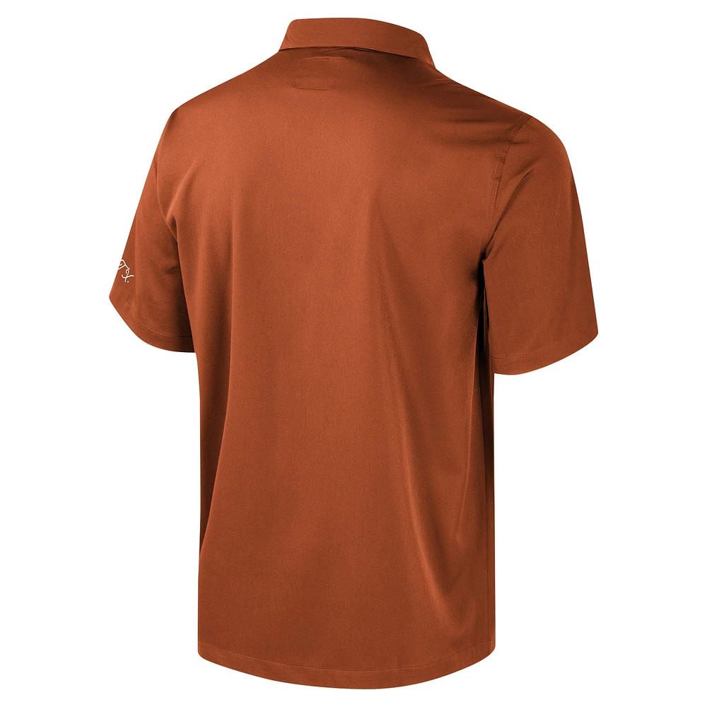 Men's Colosseum Texas Orange Longhorns Strike Bowling Button-Up Shirt