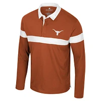 Men's Colosseum  Texas Orange Longhorns Too Cool For School Long Sleeve Polo