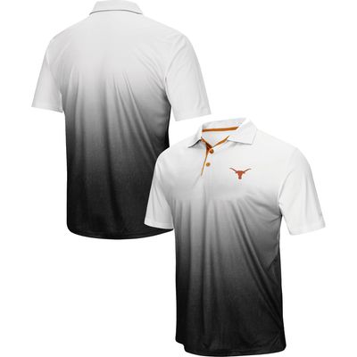 Men's Colosseum White/Charcoal Texas Longhorns Magic Polo