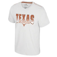 T-shirt à double logo Texas Longhorns blanc Colosseum pour homme