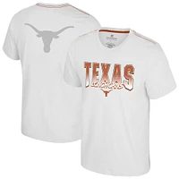 T-shirt à double logo Texas Longhorns blanc Colosseum pour homme