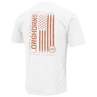 Men's Colosseum White Texas Longhorns OHT Military Appreciation Flag 2.0 T-Shirt