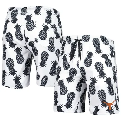 Texas Longhorns Colosseum Pineapples Swim Shorts - White