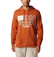 Men's Columbia Burnt Orange Texas Longhorns PFG Fish Flag II Pullover Hoodie