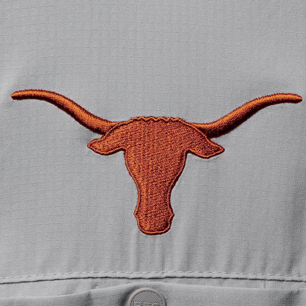 Men's Columbia Gray Texas Longhorns Big & Tall Tamiami Omni-Shade Button-Down Shirt