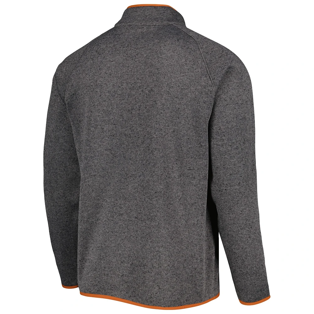 Men's Columbia Gray Texas Longhorns Canyon Point Raglan Half-Zip Top