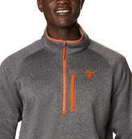 Men's Columbia Gray Texas Longhorns Canyon Point Raglan Half-Zip Top