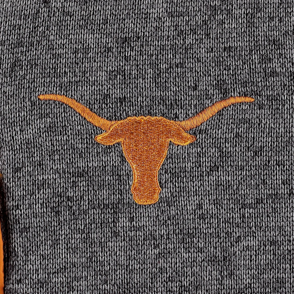 Men's Columbia Gray Texas Longhorns Canyon Point Raglan Half-Zip Top