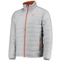 Men's Columbia Gray Texas Longhorns Powder Lite Omni-Heat Reflective Full-Zip Jacket