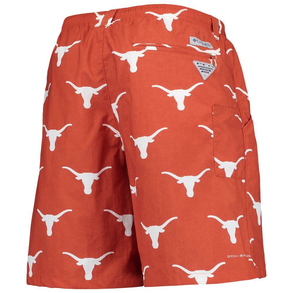 Men's Columbia Texas Orange Longhorns PFG Backcast II 8" Omni-Shade Hybrid Shorts