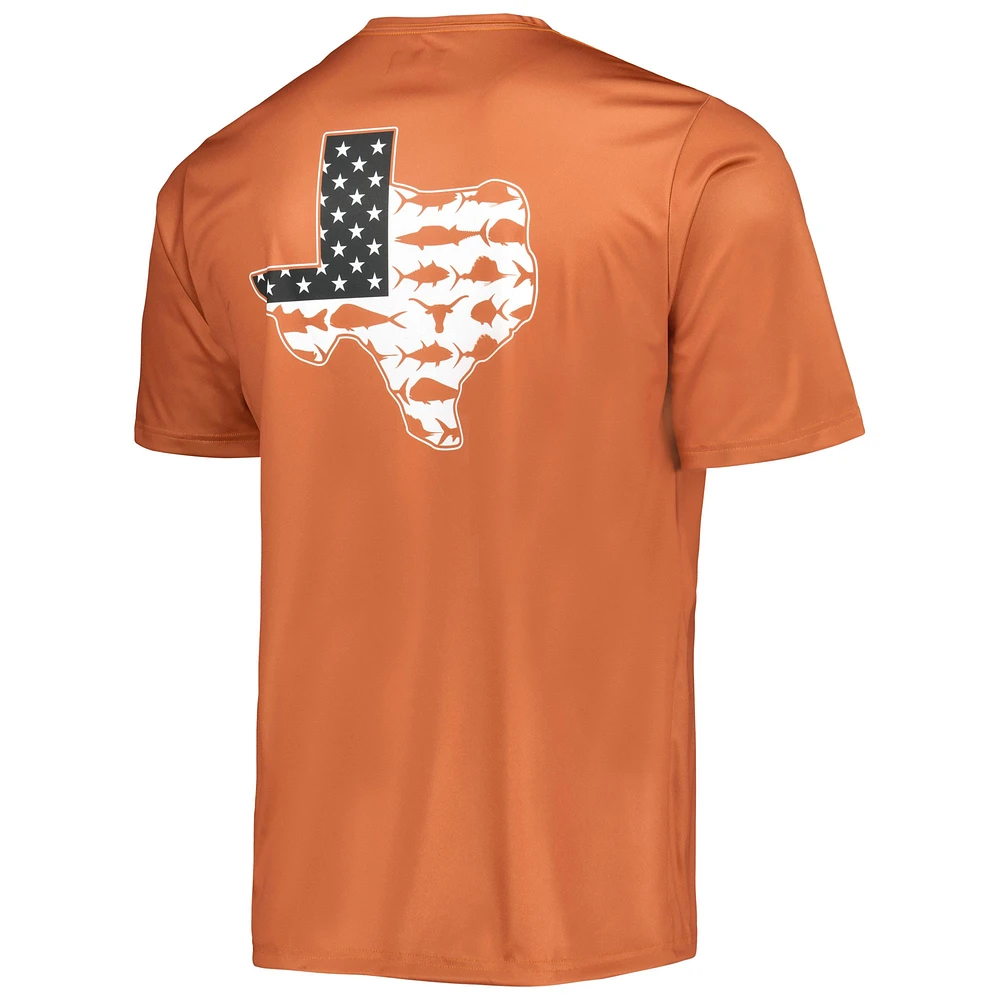T-shirt Columbia Texas Longhorns Terminal Tackle Omni-Shade pour homme