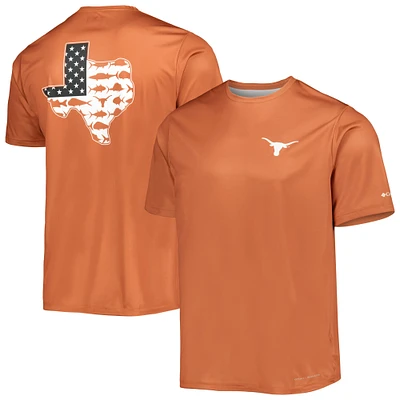 T-shirt Columbia Texas Longhorns Terminal Tackle Omni-Shade pour homme