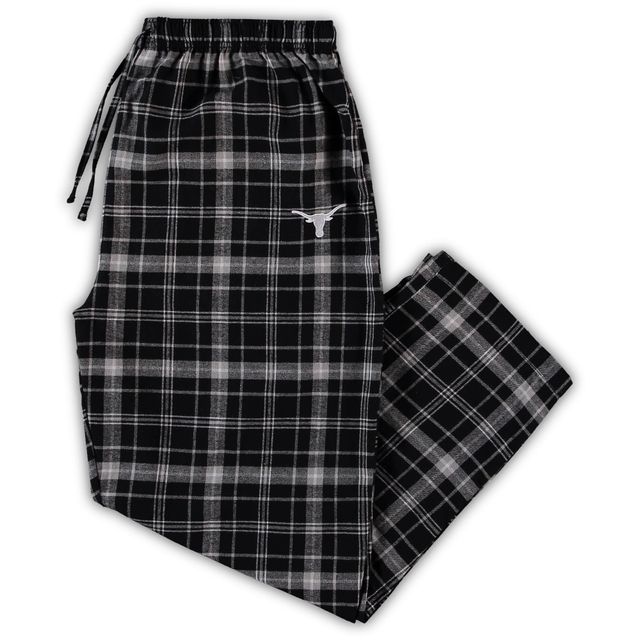 Pantalon Concepts Sport Noir Texas Longhorns Big & Tall Ultimate Plaid pour hommes