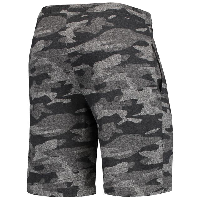 Short de détente Concepts Sport Charbon/Gris Texas Longhorns Camo Backup Terry Jam pour hommes