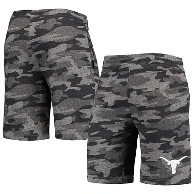 Men's Concepts Sport Charcoal/Gray Texas Longhorns Camo Backup Terry Jam Lounge Shorts