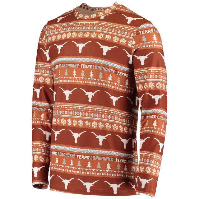 Concepts Sport Texas Orange Longhorns Ugly Sweater Ensemble haut à manches longues et pantalon en tricot pour hommes