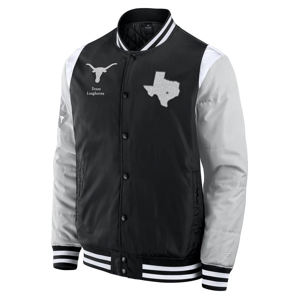 Veste à boutons-pression intégrale noire Texas Longhorns Elements Elite de Fanatics pour homme