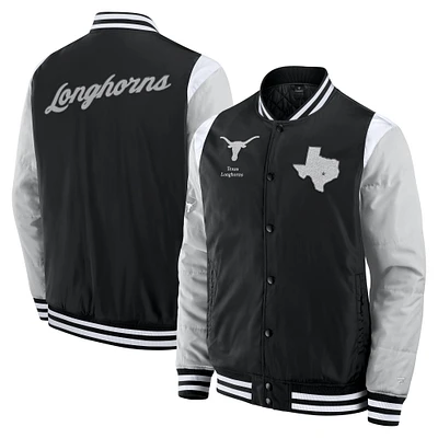 Veste à boutons-pression intégrale noire Texas Longhorns Elements Elite de Fanatics pour homme