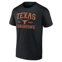 T-shirt noir fanatiques pour hommes avec nom et logo Texas Longhorns